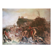 Der Tod von Kapitän Cook 12"x16" Poster
