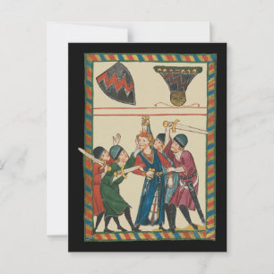 Der Tod von Reinmar von Brennenberg mittelalterlic Postkarte