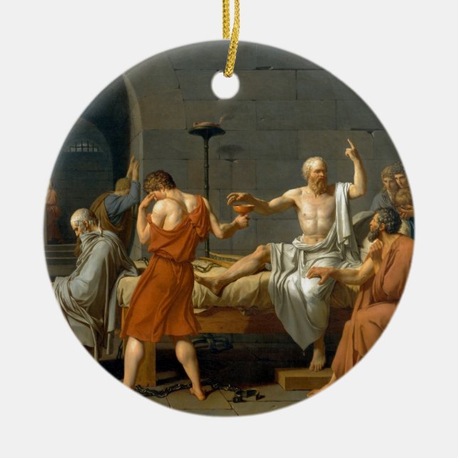 Der Tod von SOCRATES durch Jacques-Louis David Keramikornament (Vorne)