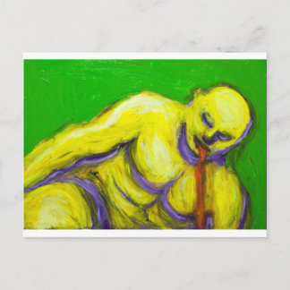 Der Tod von Sokrates (expressionistisches Porträt) Postkarte