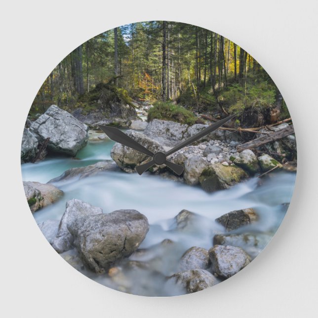 Der Torrent Ramsauer Ache Große Wanduhr (Vorderseite)