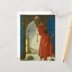 Der Tortoise Trainer, 1906 von Osman Hamdi Bey Feiertagspostkarte