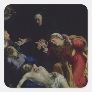 Der Tote Christus betrauerte um 1604 Quadratischer Aufkleber