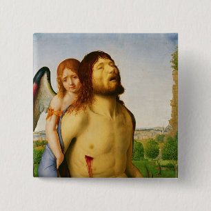 Der tote Christus gestützt durch einen Engel, Button
