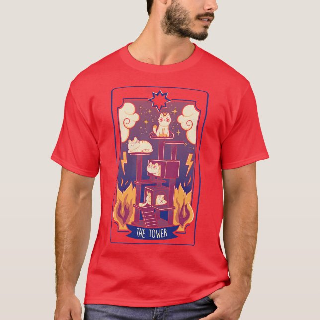 Der Tower Cat Tarot von Tobe Fonseca T-Shirt (Vorderseite)
