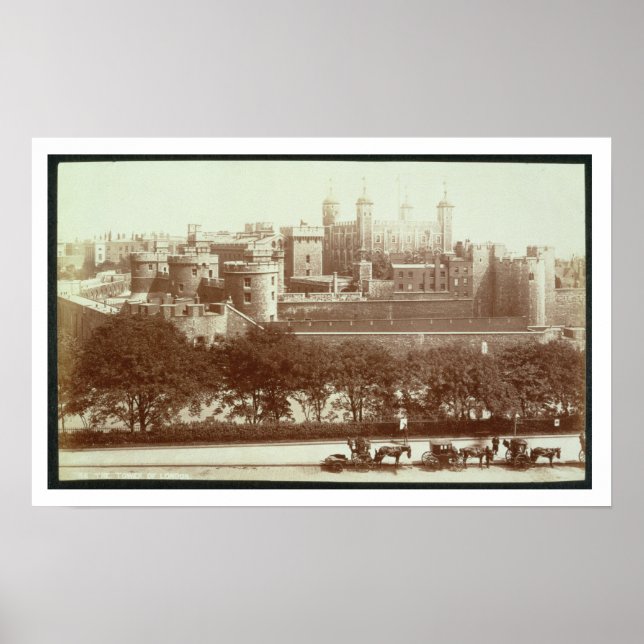 Der Tower of London (sepia Foto) Poster (Vorne)