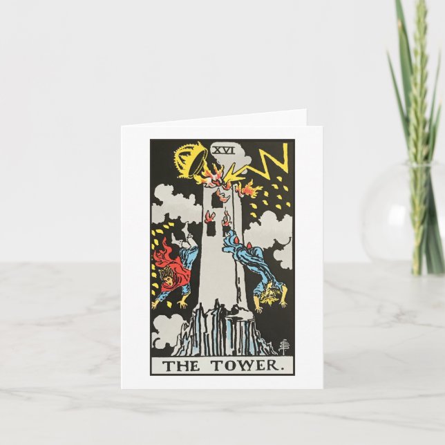 Der Tower - Rider Waite Smith Tarot Karte (Vorderseite)