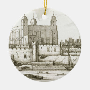 Der Tower von London, 1647 (Stich) Keramik Ornament
