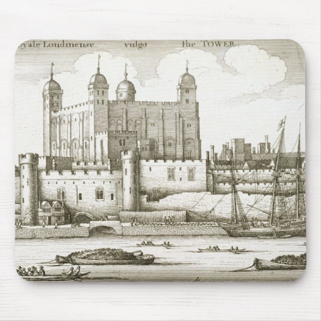 Der Tower von London, 1647 (Stich) Mousepad (Vorne)