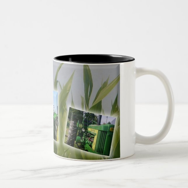 Der Traktor des Großvaters Zweifarbige Tasse (Rechts)