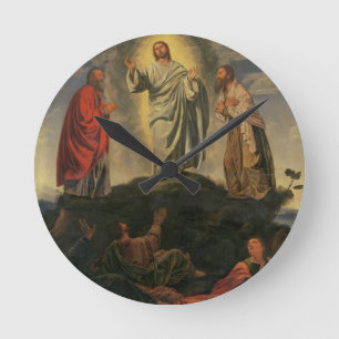 Der Transfiguration, c.1527-33 (Öl auf Platte) Runde Wanduhr