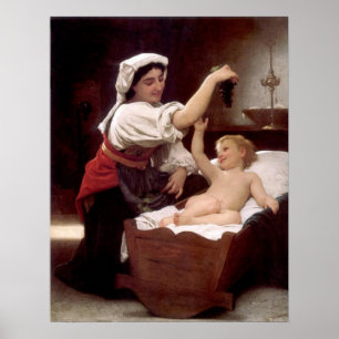 Der Traubenstrauch 1868, Bouguereau Poster