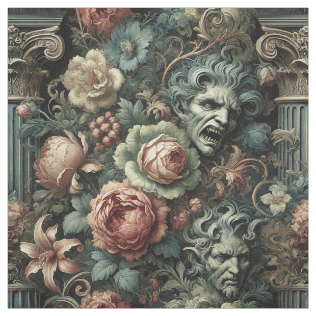 Der Trauerrat - Gotische Erklärung - Tile Stoff (Muster)