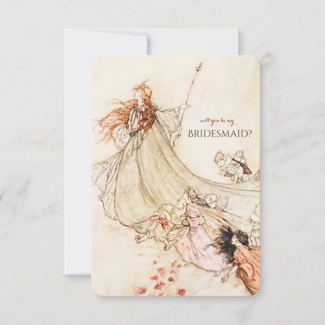 Der Traum der Mittsommernacht wirst du meine Bride Einladung (Vorderseite)