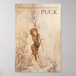 Der Traum der Sommernacht Puck Arthur Rackham Poster