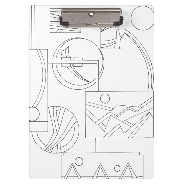 Der Traum des Architekten Drei-Modernes Bauhaus Ge Klemmbrett (Vorderseite)