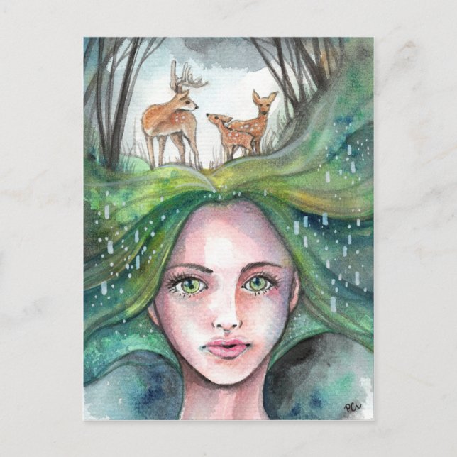Der Traum des Waldes Postkarte (Vorderseite)