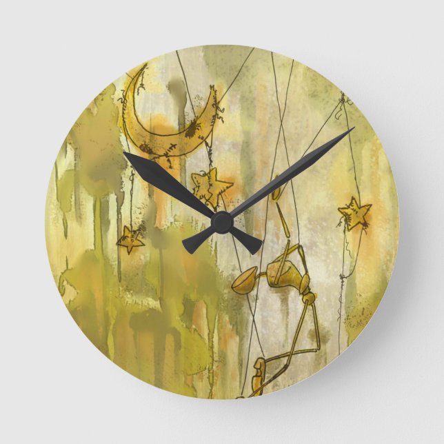 Der Traum einer Marionette des Mondes und der Runde Wanduhr (Vorderseite)