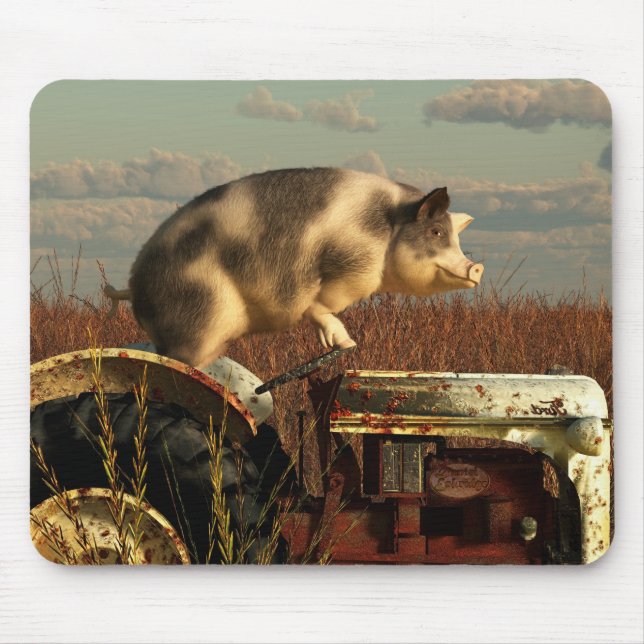 Der Traum eines Schweins Mousepad (Vorne)