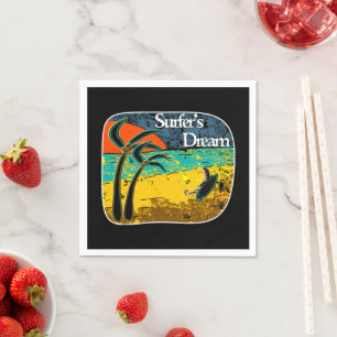 Der Traum eines Surfers Serviette
