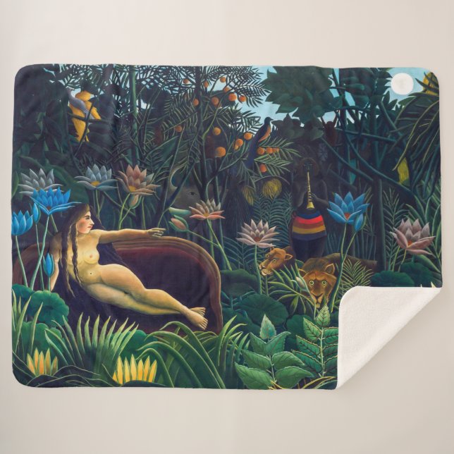 Der Traum | Henri Rousseau | Sherpadecke (Vorderseite (Horizontal))