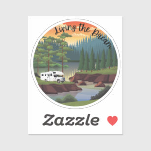 Der Traum mit Motorhome der Klasse C Aufkleber