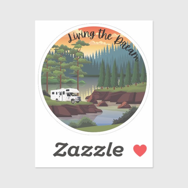 Der Traum mit Motorhome der Klasse C Aufkleber (Blatt)