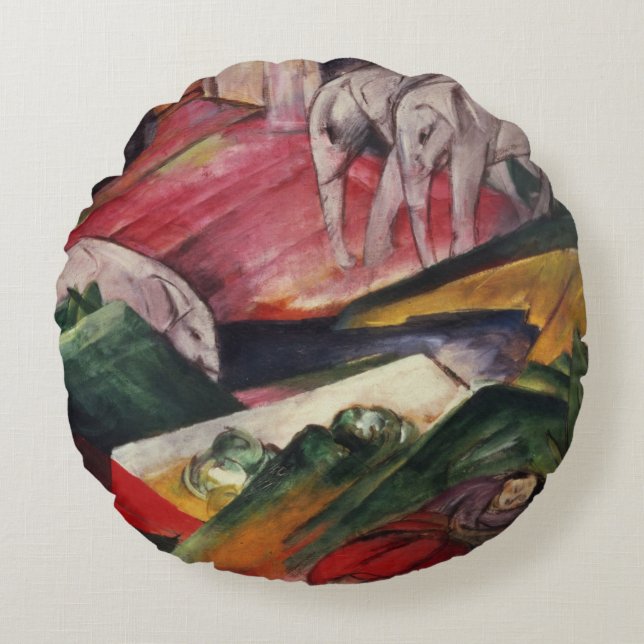 Der Traum Rundes Kissen (Vorderseite)