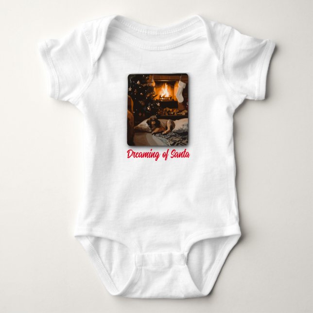 Der Traum vom Weihnachtsmann Baby Strampler (Vorderseite)