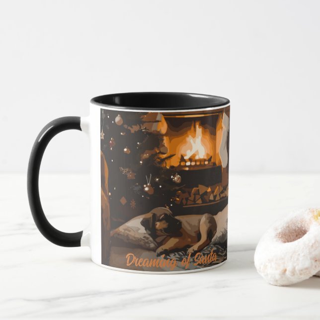 Der Traum vom Weihnachtsmann Tasse (Mit Donut)