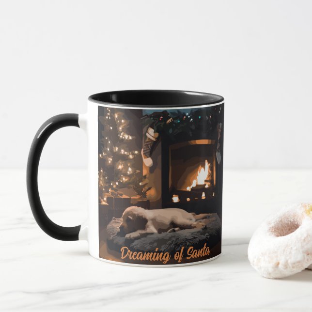 Der Traum vom Weihnachtsmann Tasse (Mit Donut)