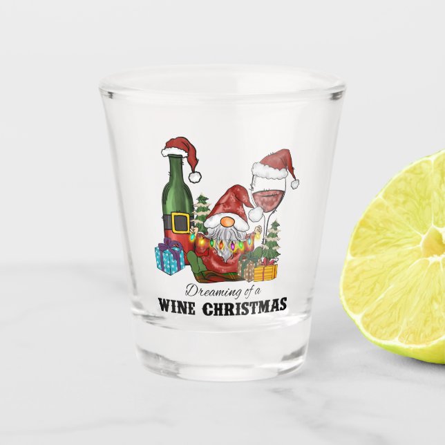 Der Traum von einem Weihnachtsfest Schnapsglas (Vorderseite)