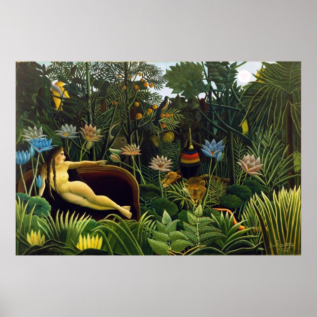 Der Traum von Henri Rousseau (1910) Poster (Vorne)