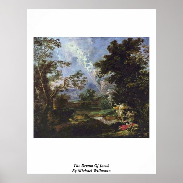 Der Traum von Jakob von Michael Willmann Poster (Vorne)