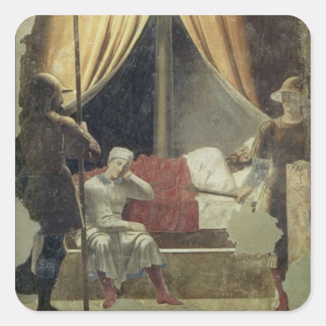 Der Traum von Konstantin aus der Legende des T Quadratischer Aufkleber (Vorderseite)