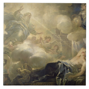 Der Traum von Solomon, c.1693 (Öl auf Leinwand) Fliese