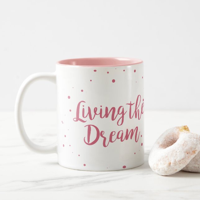 Der Traum von zwei tonrosa Tasse (Mit Donut)