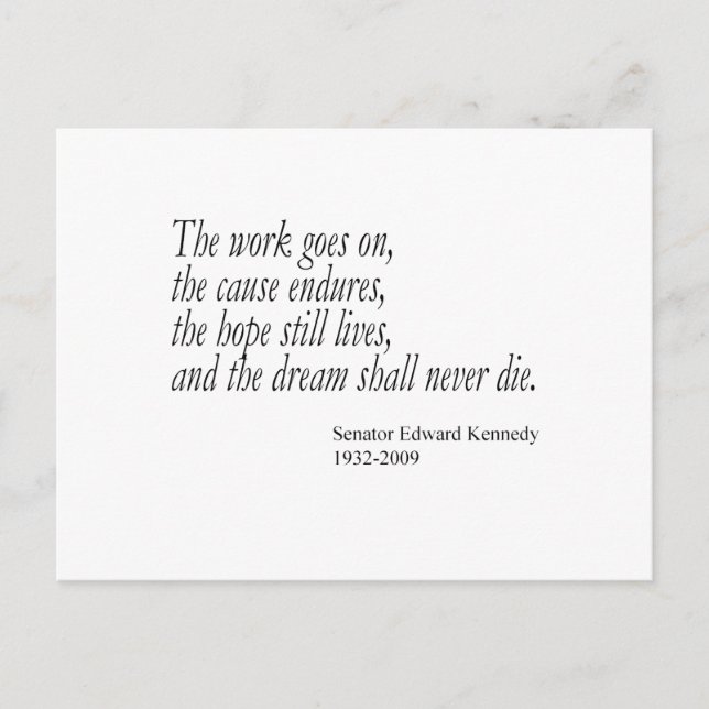 Der Traum wird nie die.. Postkarte (Vorderseite)