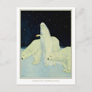 Der Träumer der Träume: Weiß, glänzend und strahle Postkarte