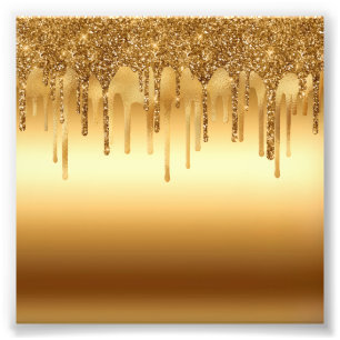 Der treibende Gold Paint Glitzer betont Funkelnd K Fotodruck