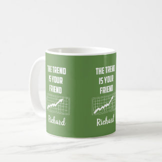 Der Trend ist Ihr Freund Börsenhändler Tasse