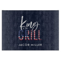 Der trendige König des roten und blauen Grills