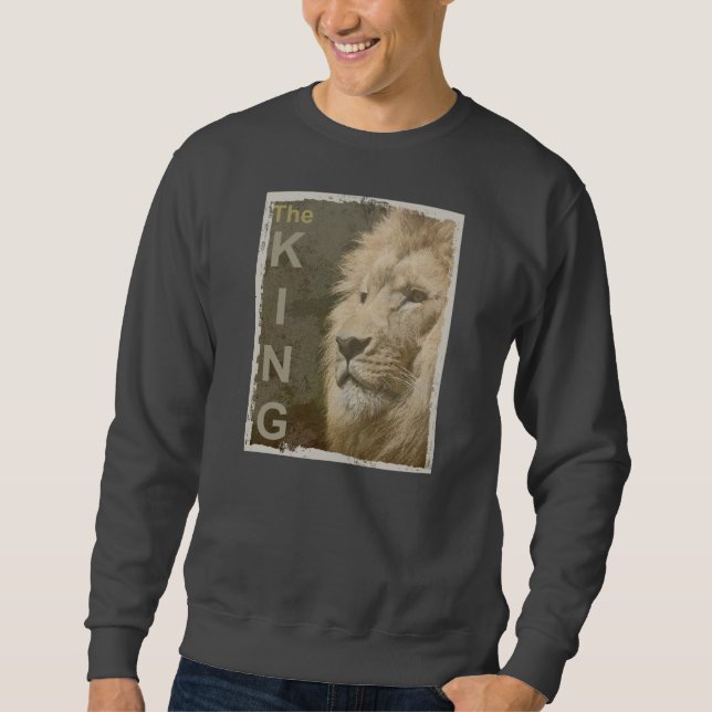 Der trendy Pop Art Lion Head von King Front Print  Sweatshirt (Vorderseite)
