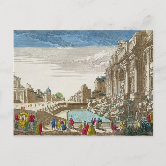 Der Trevi-Brunnen in Rom Postkarte (Vorderseite)