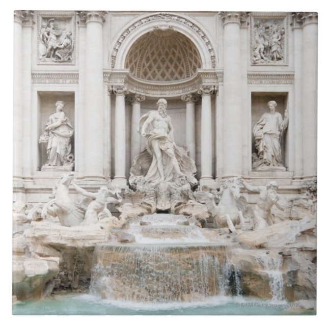 Der Trevi-Brunnen (Italiener: Fontana di Trevi) Fliese (Vorderseite)