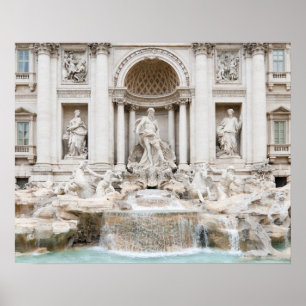 Der Trevi-Brunnen (italienisch: Fontana di Trevi) Poster