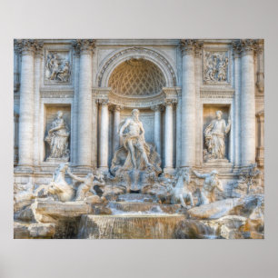 Der Trevi-Brunnen (italienisch: Fontana di Trevi) Poster