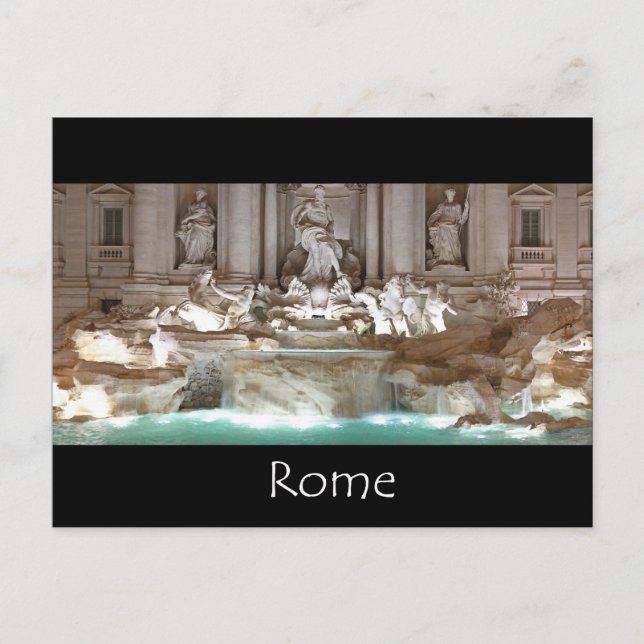 Der Trevi-Brunnen - Rom Postkarte (Vorderseite)