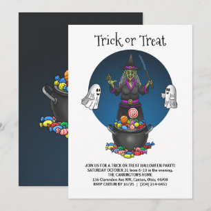 Der Trick der Grünen Hexe oder das Halloween-Party Einladung