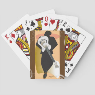 Der Trio Collection-Gitarre Mann 2-Decke Karten Spielkarten